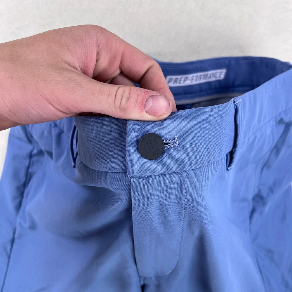 Johnnie-O Prep-Formance Mens Blue Golf Shorts Size 34 Stretch Performance Tech